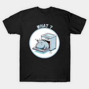 Sweet Animals: Wait, WHAT?! - Cute Hippo - A Funny Silly Retro Vintage Style T-Shirt